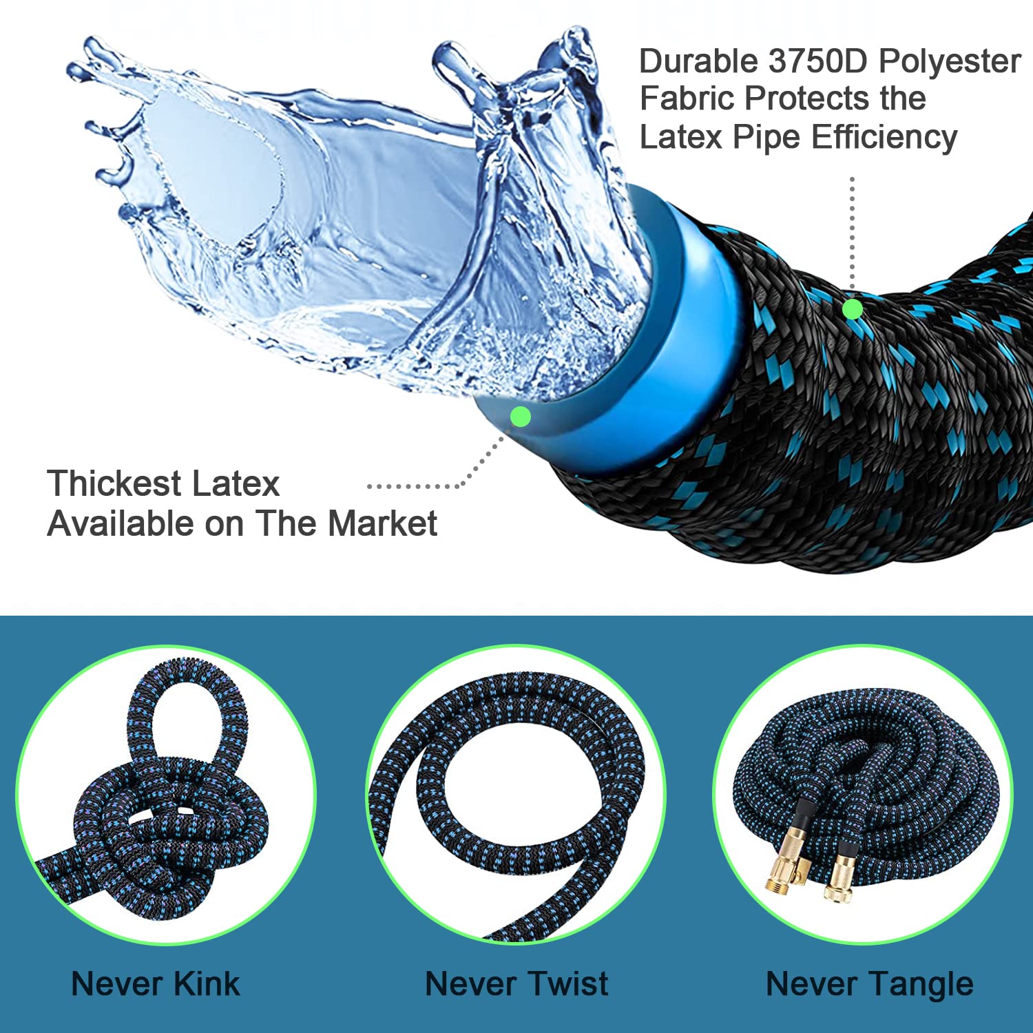 Expansível jardim mangueira de - Flexible Hose Braided avaliação e preço