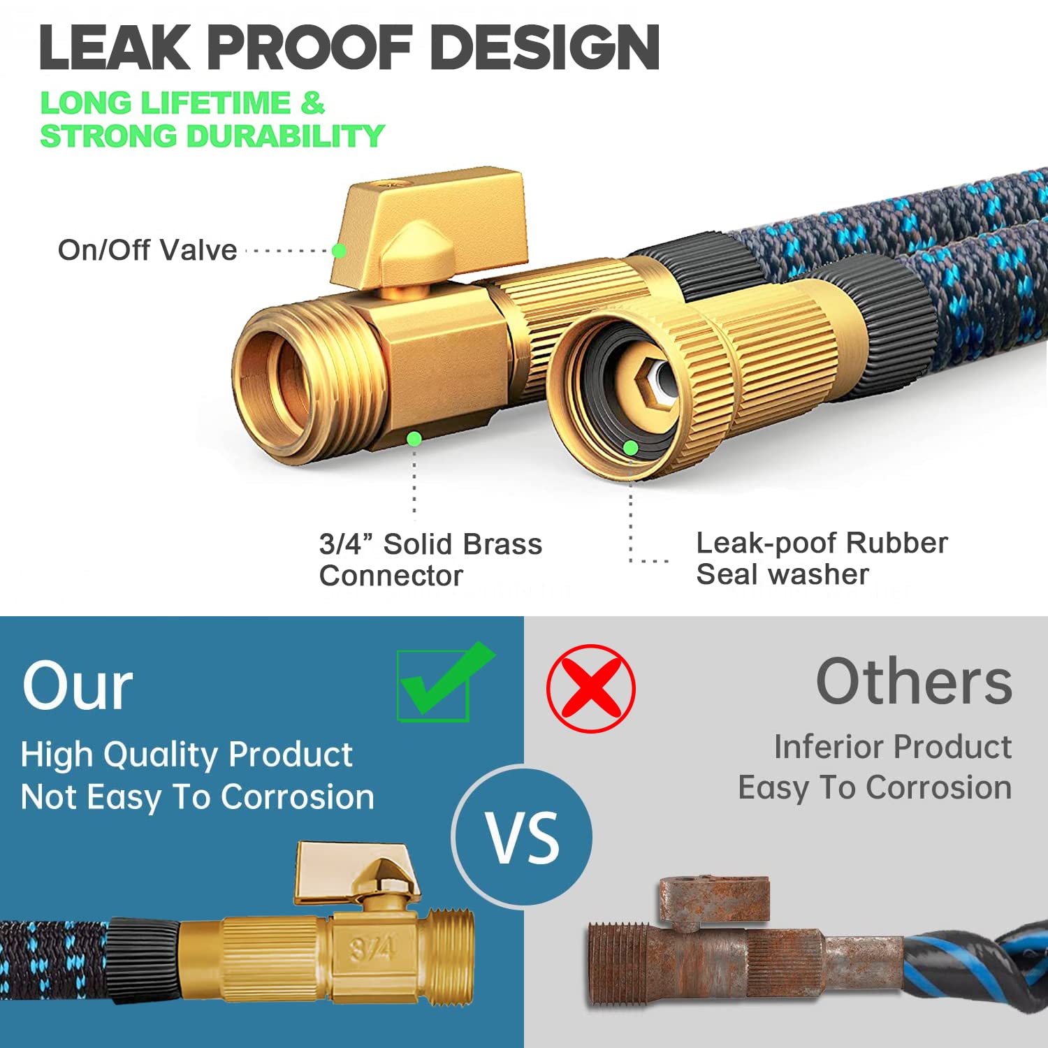Expansível jardim mangueira de - Flexible Hose Braided avaliação e preço